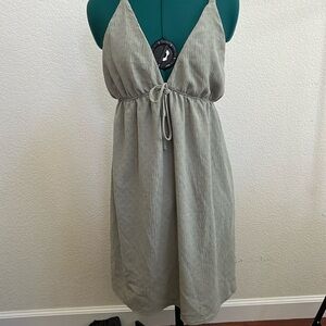 Sage green spring dress